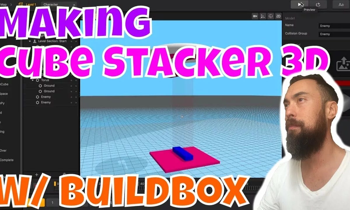 Game Dev Log: How to Make 3D Cube Stacker Game Buildbox Tutorial