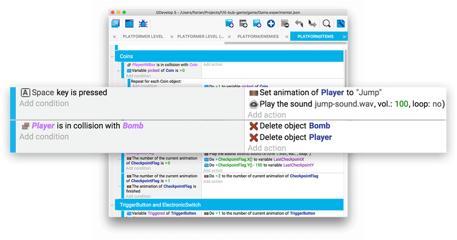 Reasons to use GDEVELOP in your game