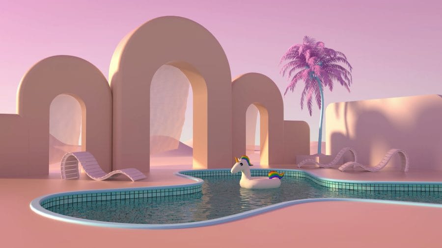 Roles in Game Development Game designer - workswimming pool with green palm trees