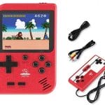 Emaas Handheld Game Console, Retro Mini Game with 400 Classic FC Games- 2.8-Inch Color Screen Support for Connecting TV & Two Players 800mAh Rechargeable Battery Suitable for Kids & Adults