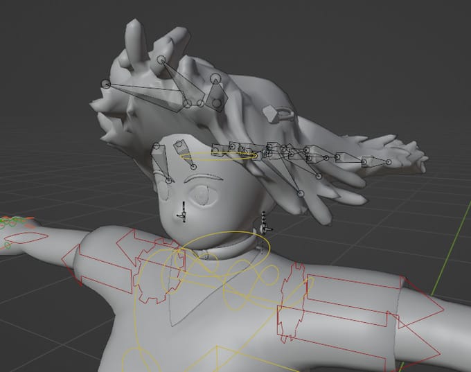 Hair Animation based on wind Direction for Godot Engine