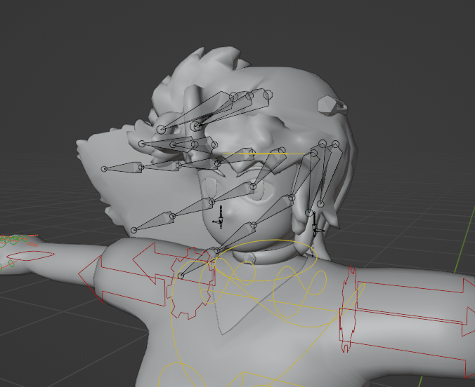 Hair Animation based on wind Direction for Godot Engine
