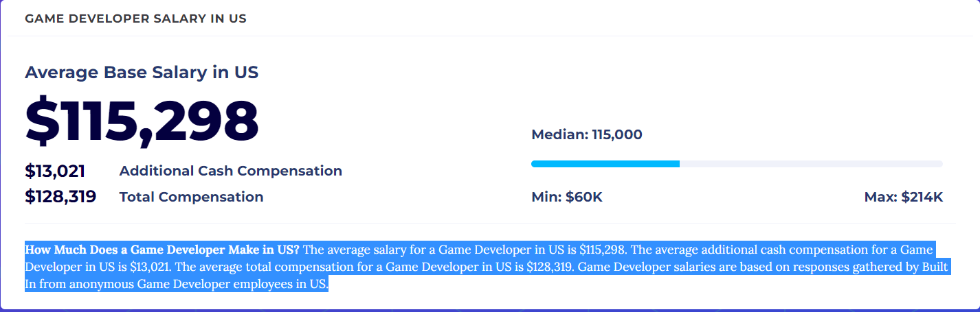 How to become a game developer - Average Salary in the US