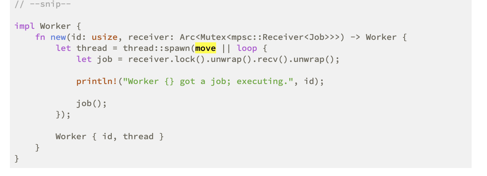 game development with rust - Example of Rust Code