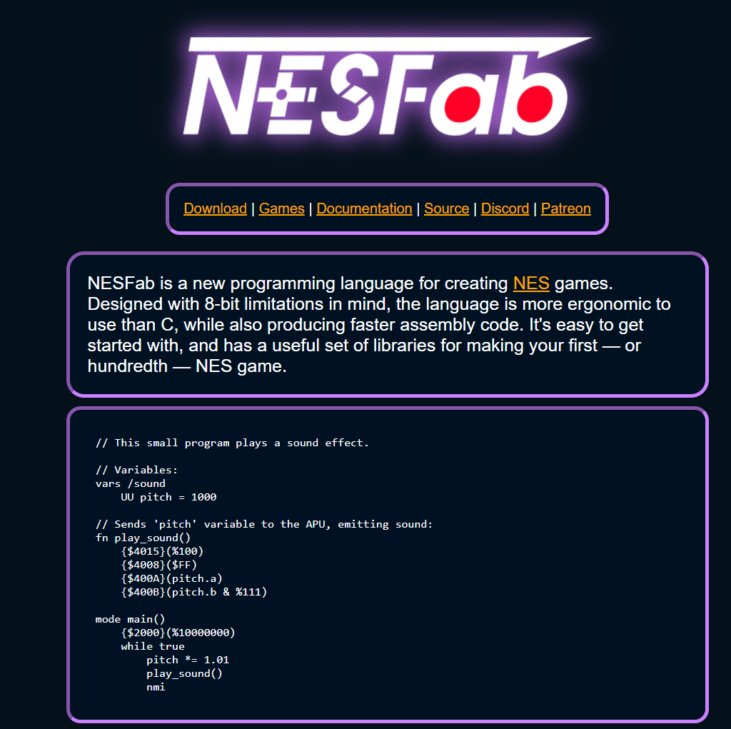 NESFAB - tool webpage