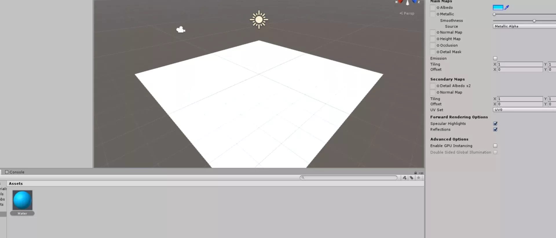 Water In Unity: The water plane