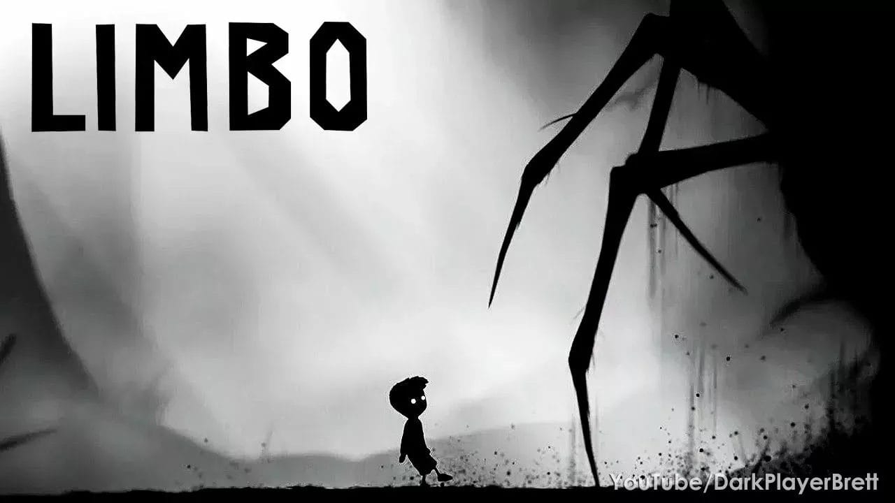 How to create successful indie games - Limbo - Successful indie game Limbo features a black and white image of a man in front of a spider.