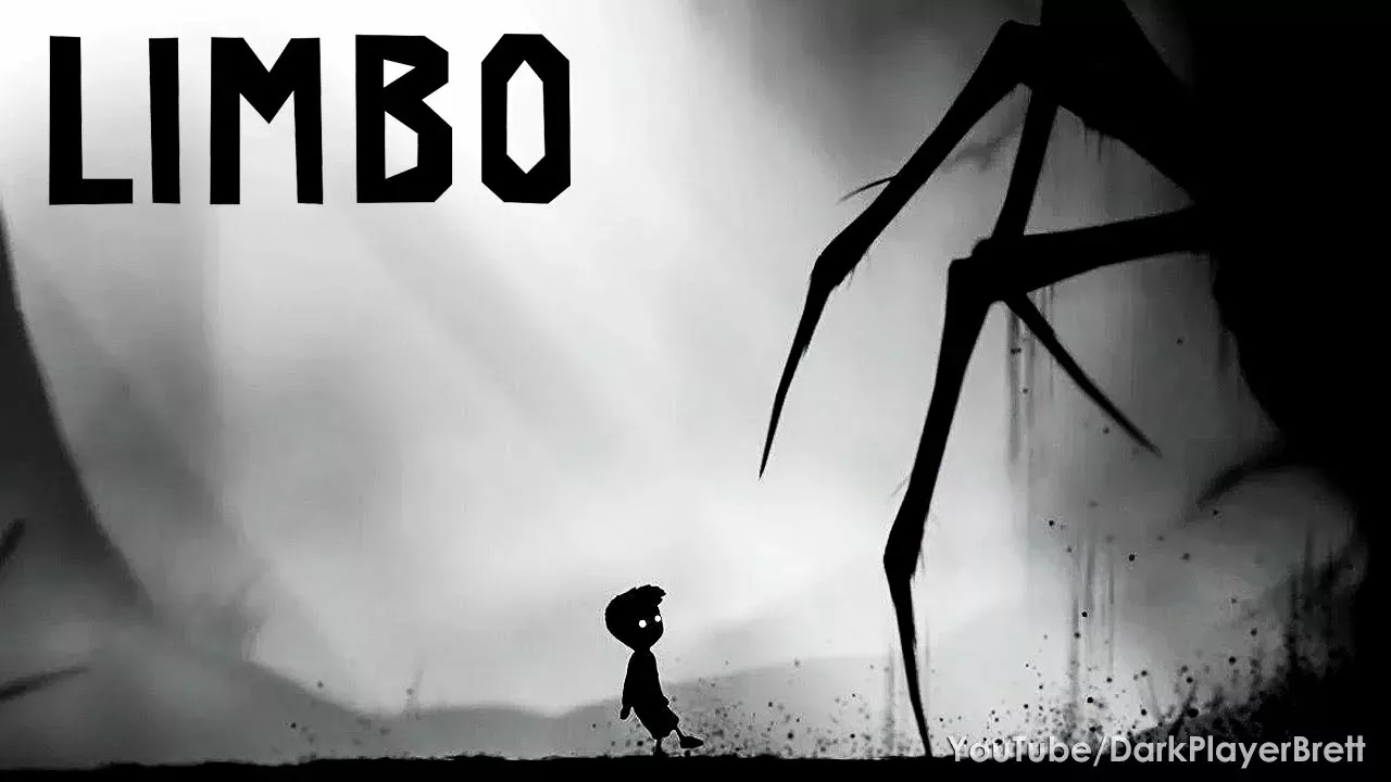 How to create successful indie games - Limbo - Successful indie game Limbo features a black and white image of a man in front of a spider.