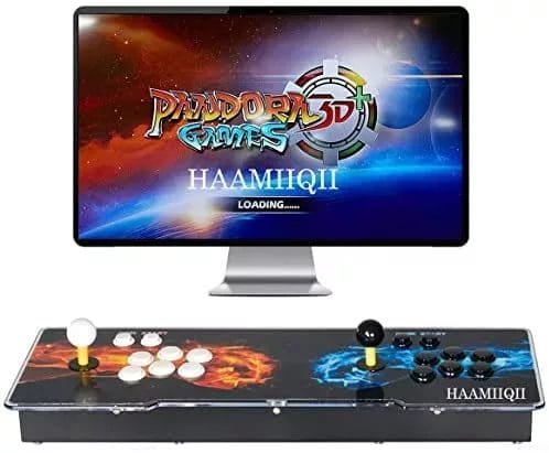 3D+ Pandora Games Arcade Game Console - 8000 Games Installed, WiFi Function to Add More Games, Support 3D Games, Search/Save/Hide/Pause Games, 1280x720P, Favorite List, 4 Players Online Game